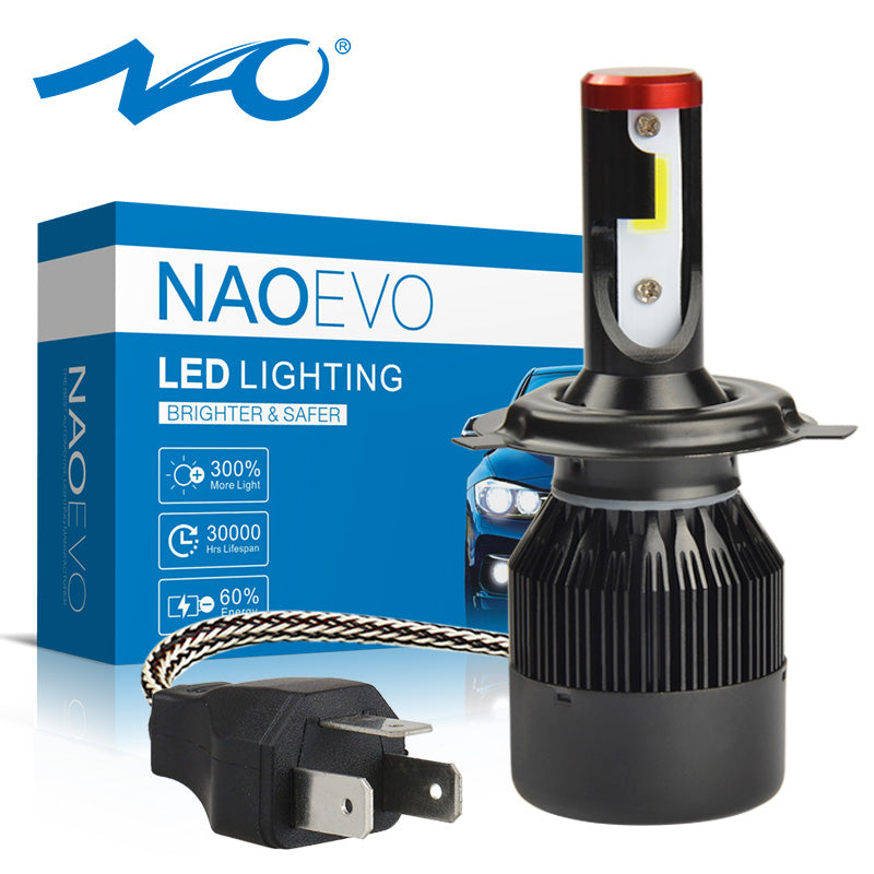 NAO H4 LED Moto HS1 LED Motorcycle Headlight For Motor 125 36W 4000LM  HeadLamp 12V Motor Lamp COB 6000K H4 Motorbike Accessories